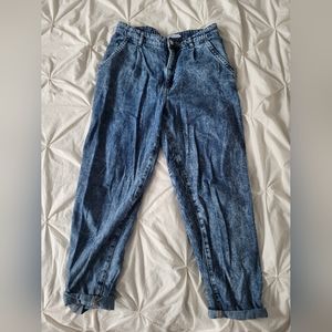 Garage 80's Mom Jeans Acid Wash Blue Size 7